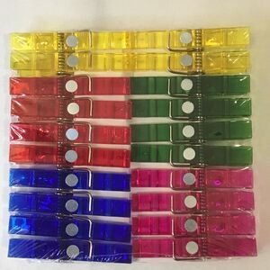 Clothespin Style Magnetic Clip Set of 20